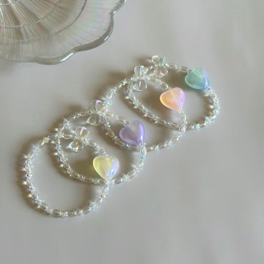 Big pearl heart beaded Bracelet