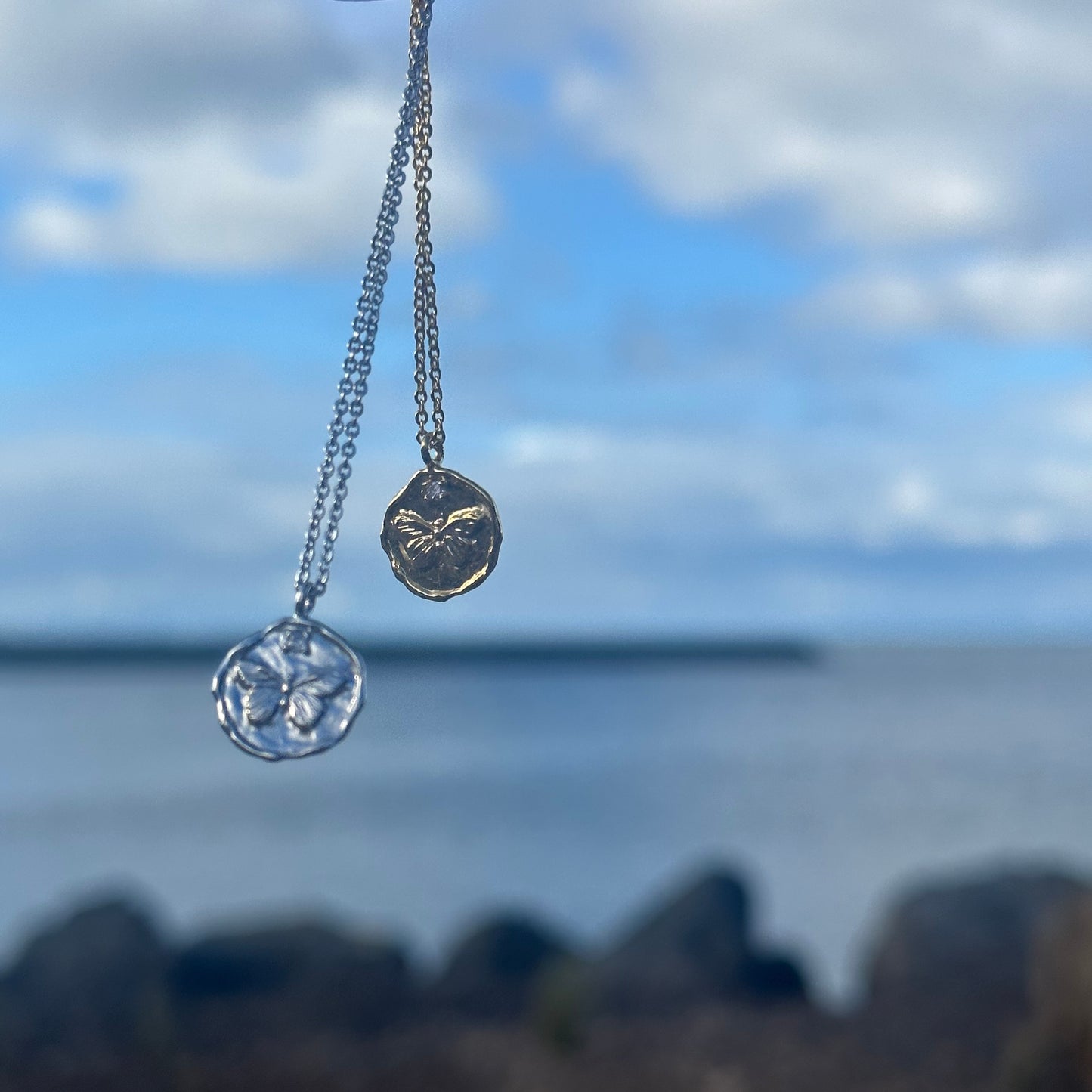 Hammered Butterfly Necklace