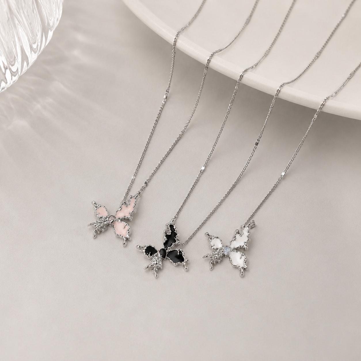 Y2K butterfly necklace