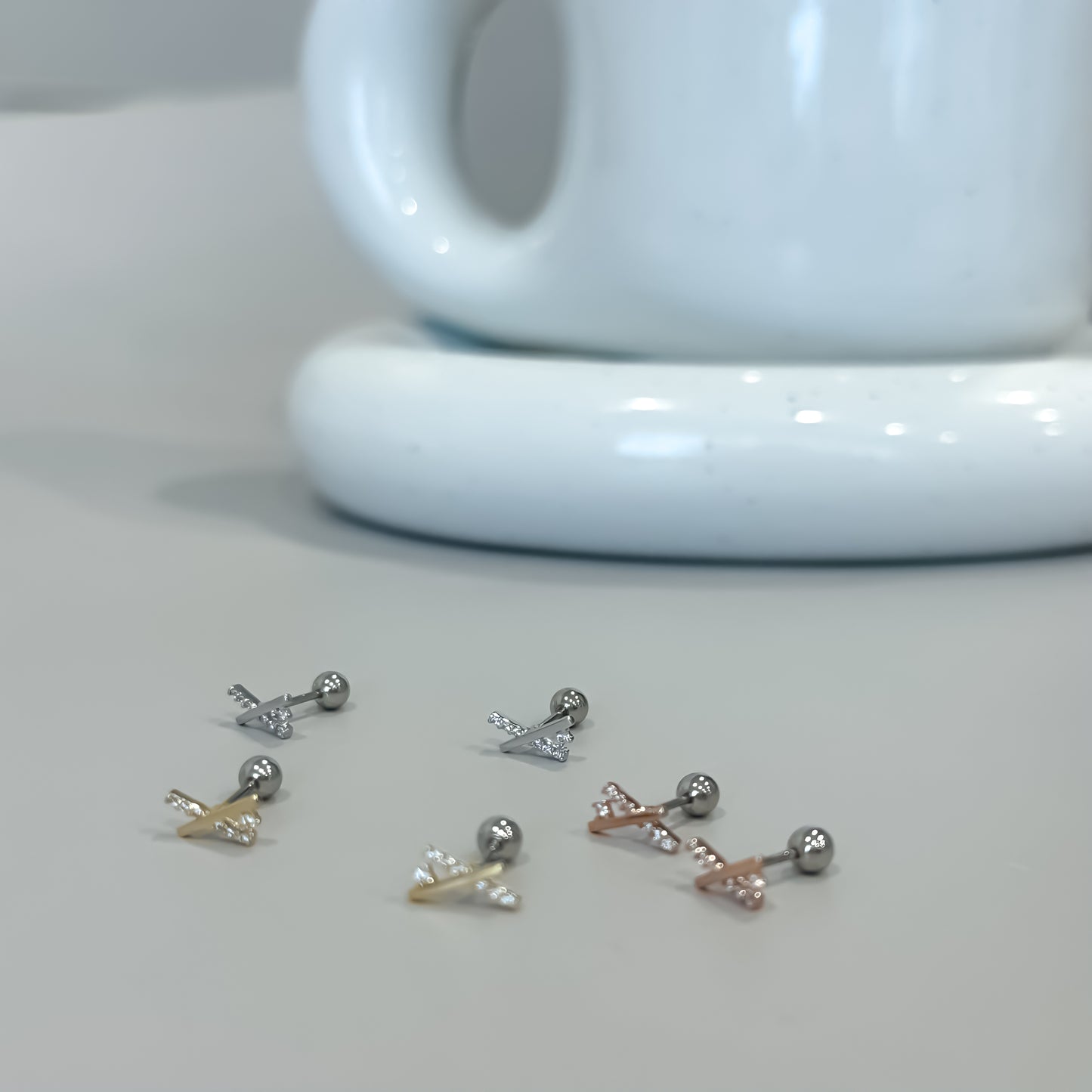 Celestial Cross Piercing & Earring