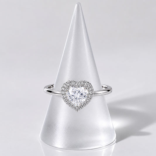 Heart halo Ring