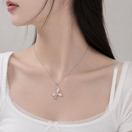Y2K butterfly necklace