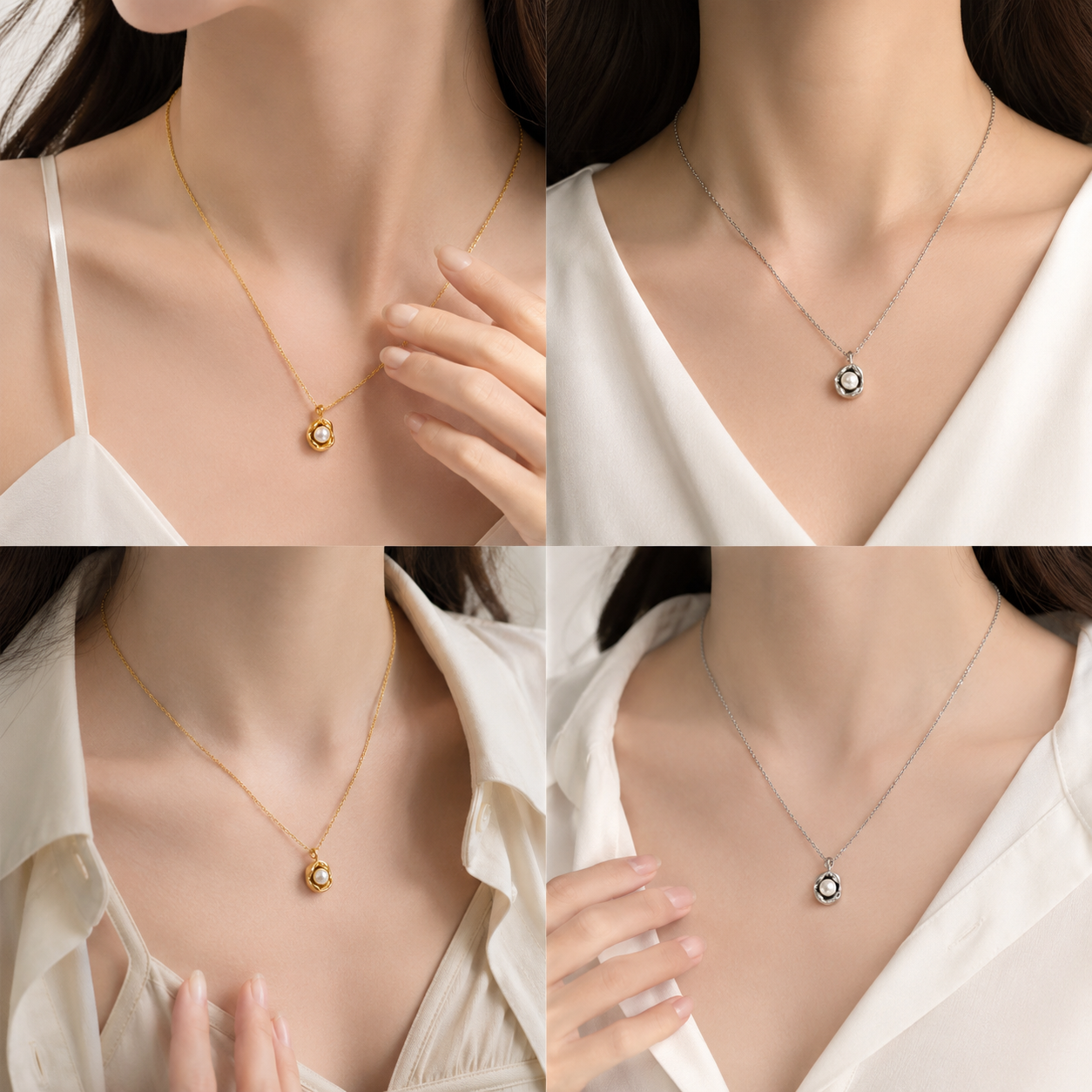 Pearl pebble Necklace