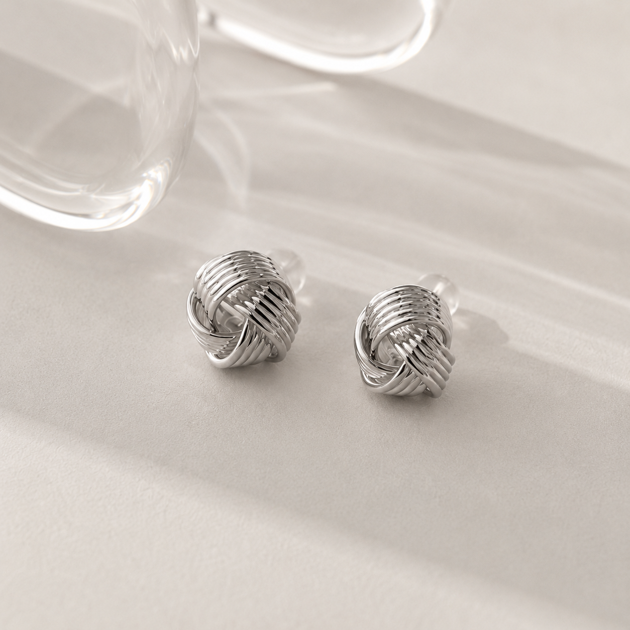 Woven Stud Earrings