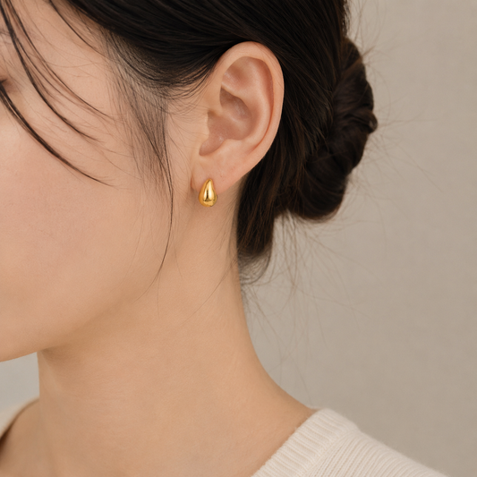Cloud Bean Stud Earrings