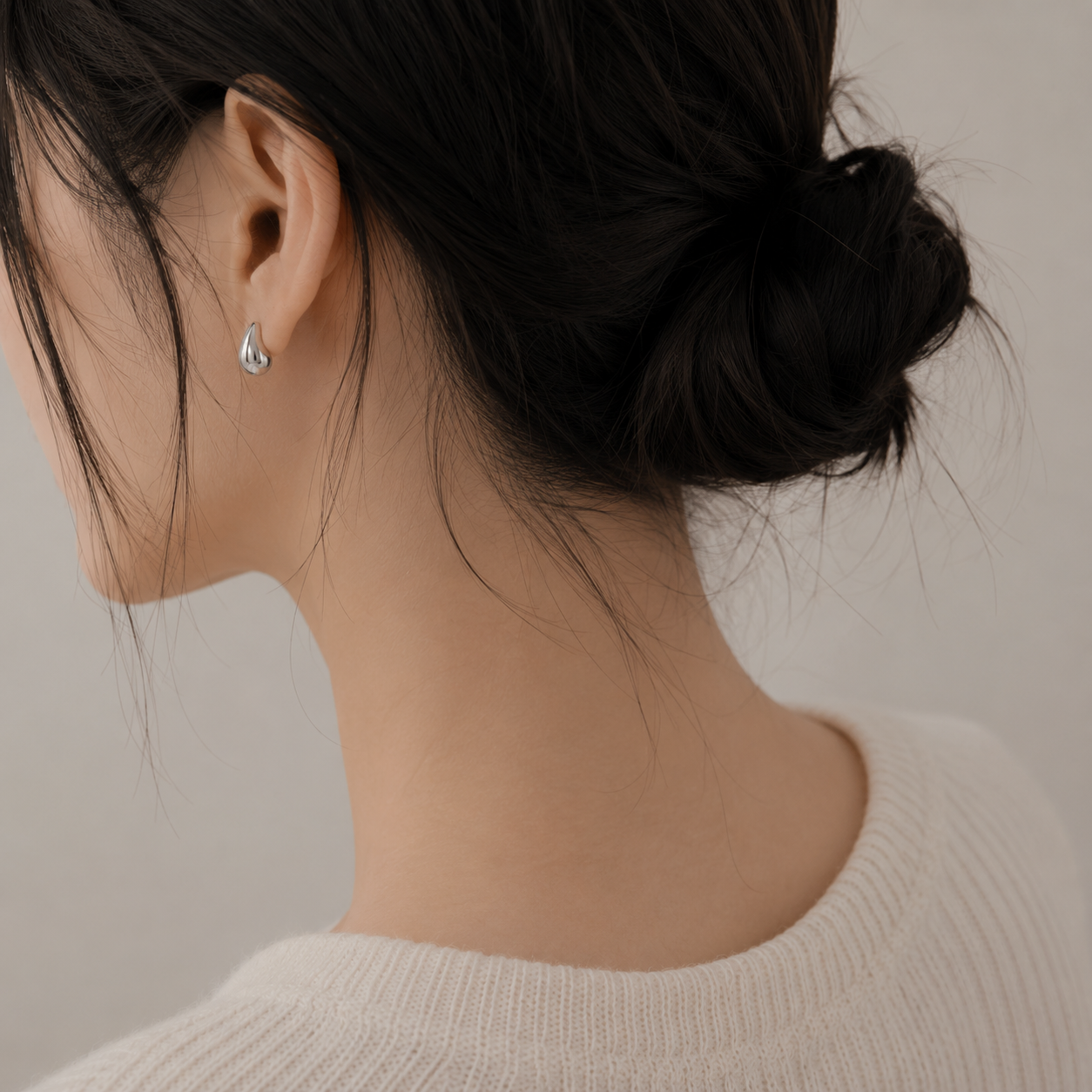 Cloud Bean Stud Earrings