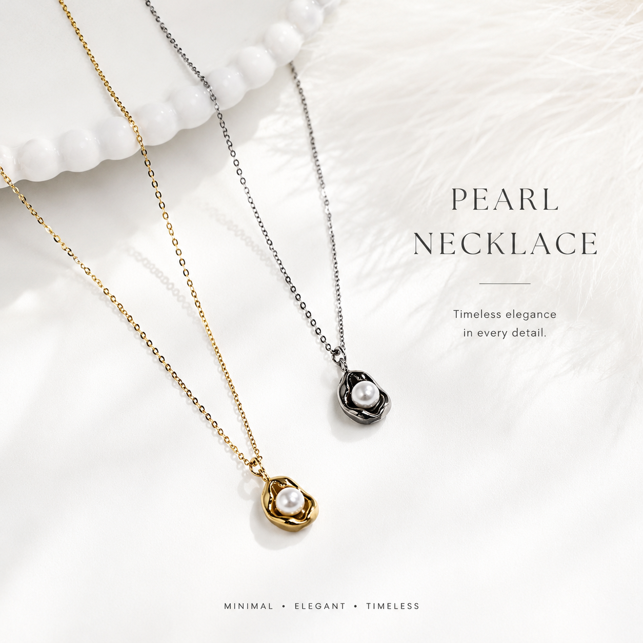 Pearl pebble Necklace