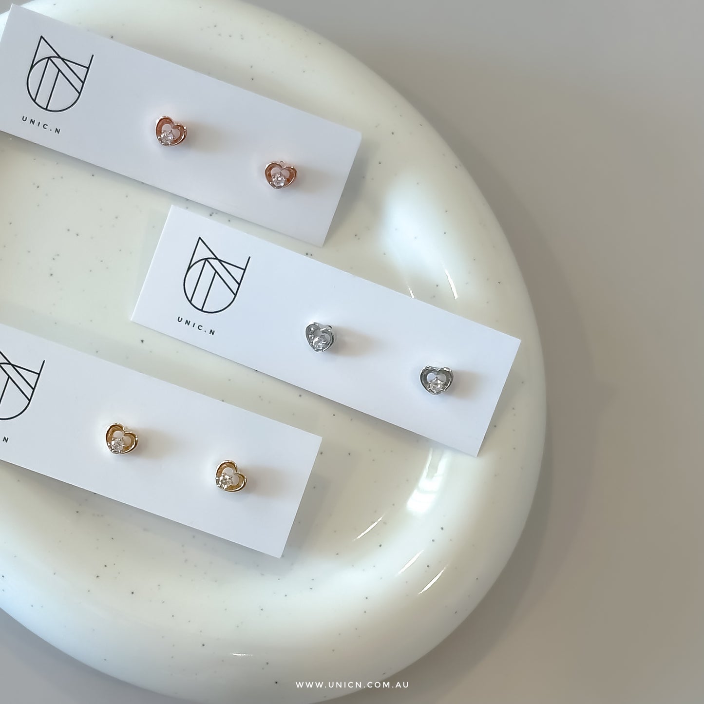 Heart CZ Piercing & Earring